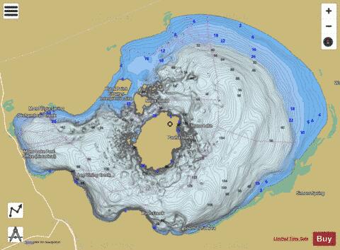 Mono Lake depth contour Map - i-Boating App
