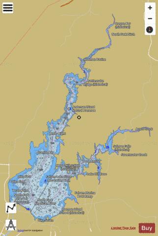 Folsom lake depth contour Map - i-Boating App