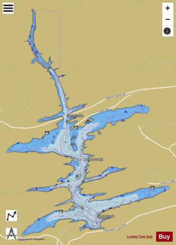 De Queen Lake depth contour Map - i-Boating App
