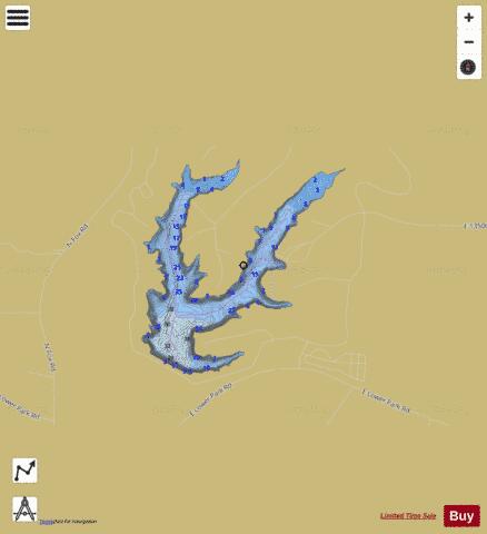 Lincoln Trail State Park Lake depth contour Map - i-Boating App