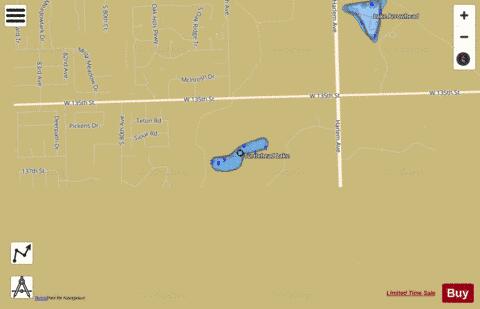 Turtlehead Lake depth contour Map - i-Boating App