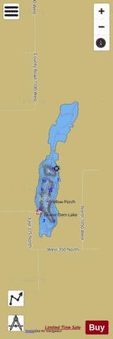 BeaverDam Lake, Steuben county depth contour Map - i-Boating App