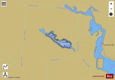 Bell Lake, Steuben county depth contour Map - i-Boating App