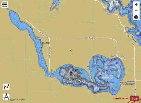 Crooked Lake, Steuben county depth contour Map - i-Boating App