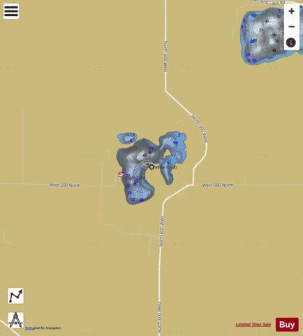 Eagle Lake, Noble county depth contour Map - i-Boating App