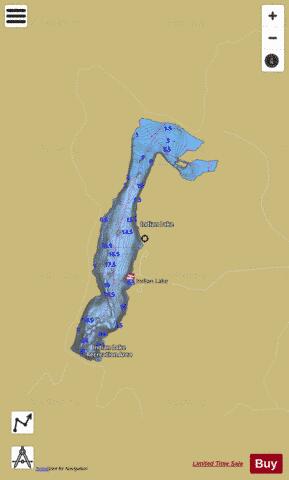 INDIAN LAKE, PERRY depth contour Map - i-Boating App