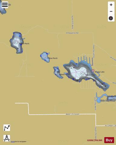 Moss Lake, Noble county depth contour Map - i-Boating App