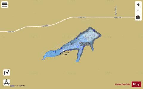 Chase County State Lake depth contour Map - i-Boating App