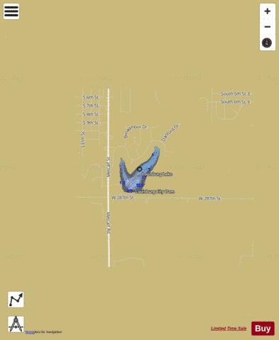 Louisburg Old Lake, Miami depth contour Map - i-Boating App