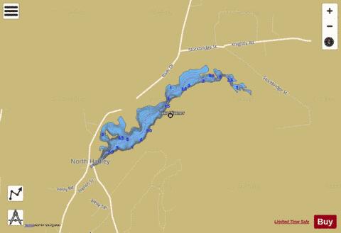 Lake Warner depth contour Map - i-Boating App