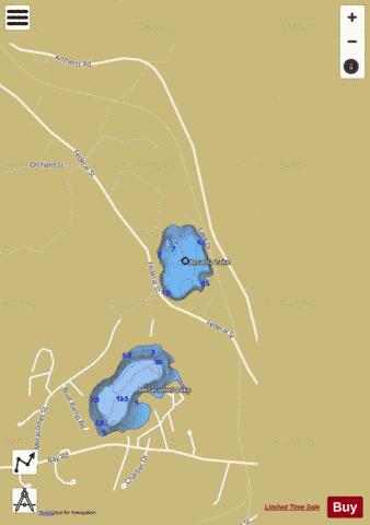 Arcadia Lake depth contour Map - i-Boating App