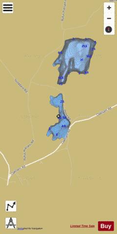 Doane Pond depth contour Map - i-Boating App