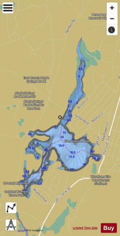 Glen Charlie Pond depth contour Map - i-Boating App