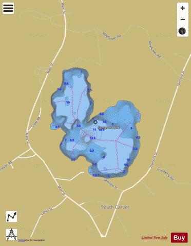 Sampson Pond depth contour Map - i-Boating App