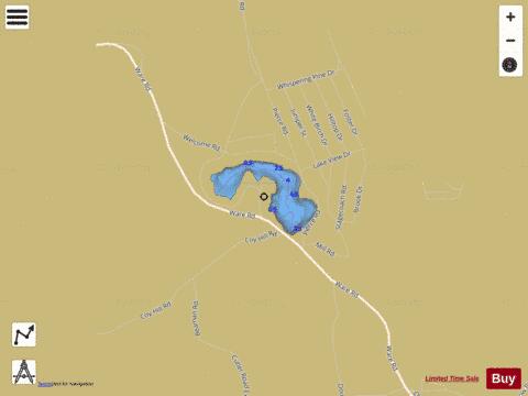 Brookhaven Lake depth contour Map - i-Boating App