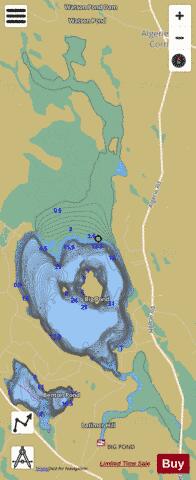 Big Pond depth contour Map - i-Boating App