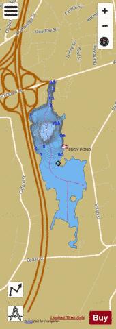 Eddy Pond depth contour Map - i-Boating App