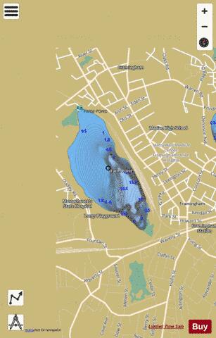 Farm Pond depth contour Map - i-Boating App