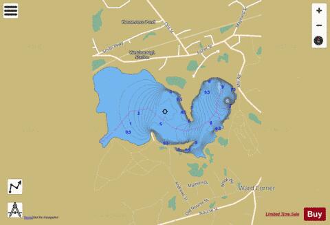 George H Nichols Reservoir depth contour Map - i-Boating App