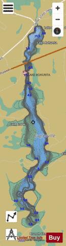 Lake Rohunta N.B. depth contour Map - i-Boating App