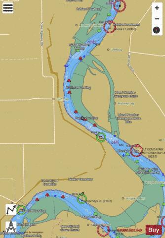 Lower Mississippi River section 11_513_804 depth contour Map - i-Boating App