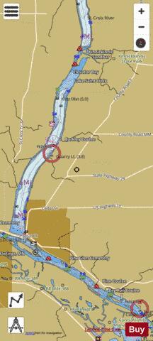 Upper Mississippi River section 11_496_738 depth contour Map - i-Boating App