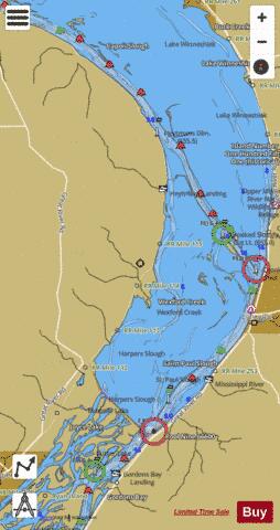 Upper Mississippi River section 11_505_750 depth contour Map - i-Boating App