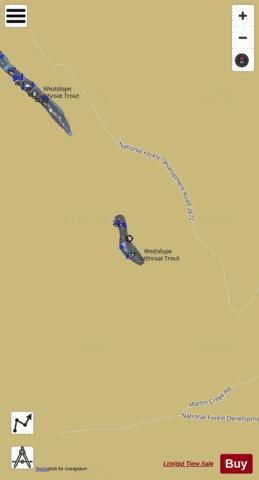 Lower Martin Lake depth contour Map - i-Boating App