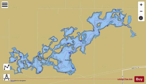 Reule Lake depth contour Map - i-Boating App