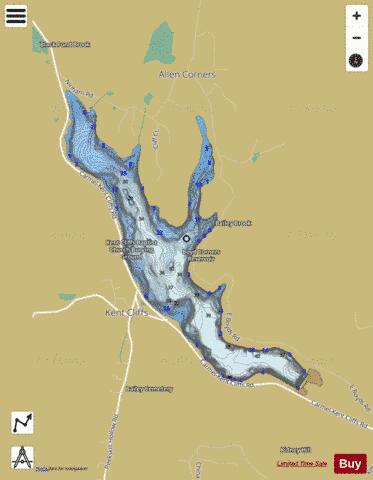 Boyd Corners Reservoir depth contour Map - i-Boating App