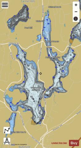 Croton Falls Reservoir depth contour Map - i-Boating App