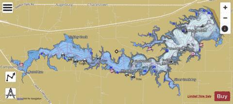 Michael J. Kirwan Reservoir depth contour Map - i-Boating App