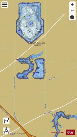 RILEY RESERVOIR depth contour Map - i-Boating App