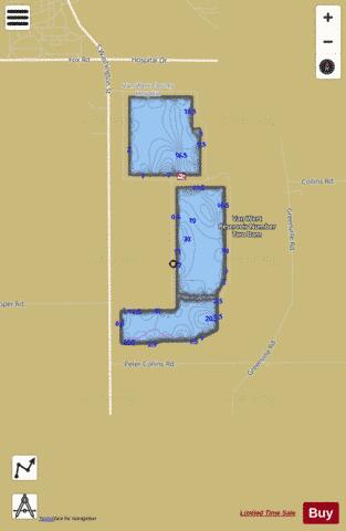 VAN WERT CITY RESERVOIR 2 depth contour Map - i-Boating App