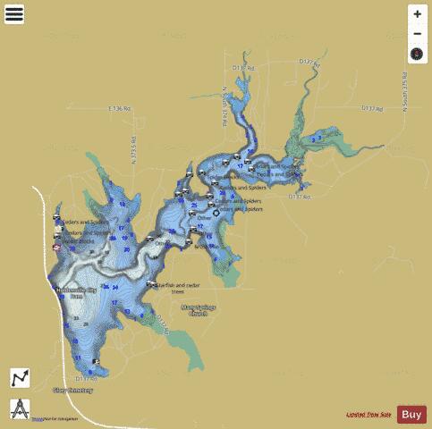 Holdenville depth contour Map - i-Boating App