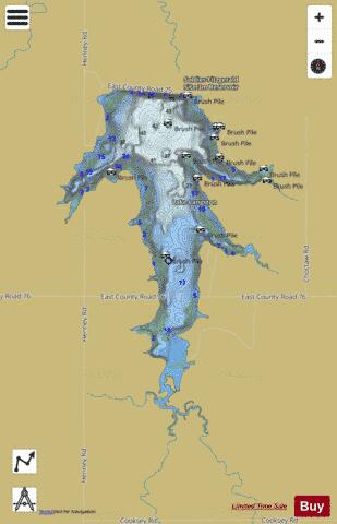 Langston depth contour Map - i-Boating App