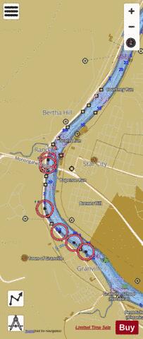 Monongahela River section 11_568_777 depth contour Map - i-Boating App