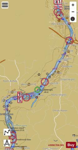 Monongahela River section 11_571_769 depth contour Map - i-Boating App