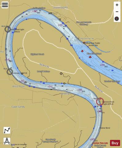 Ohio River section 11_532_788 depth contour Map - i-Boating App