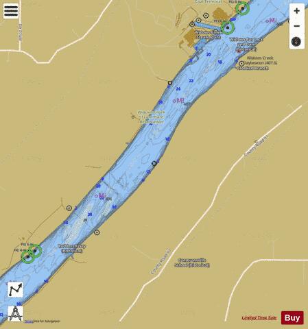 Tennessee River section 11_536_812 depth contour Map - i-Boating App