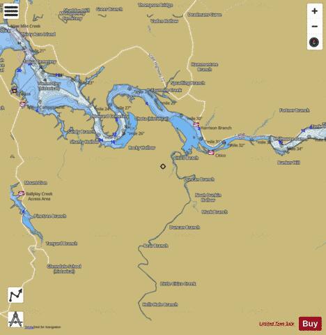 Tennessee River section 11_545_807 depth contour Map - i-Boating App