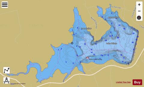 Abilene Lake depth contour Map - i-Boating App