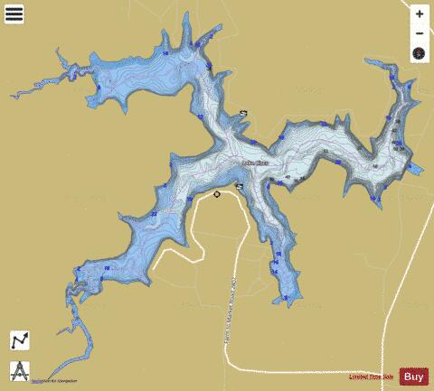 Cisco Lake depth contour Map - i-Boating App