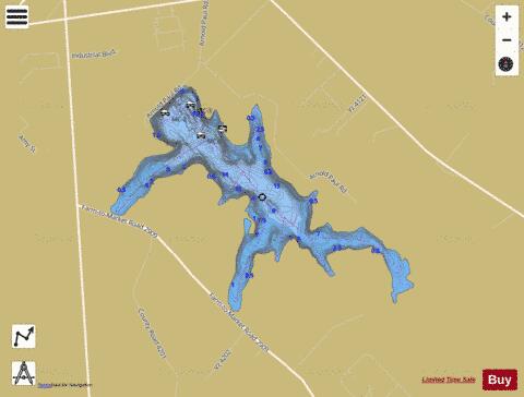 Lake Millcreek depth contour Map - i-Boating App
