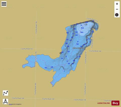 North Anson Lake depth contour Map - i-Boating App