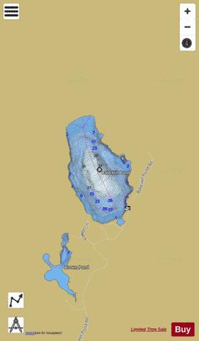 Bald Hill Pond depth contour Map - i-Boating App