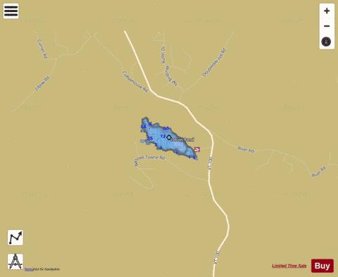 Colton Pond depth contour Map - i-Boating App