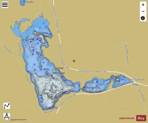 Joes Pond depth contour Map - i-Boating App