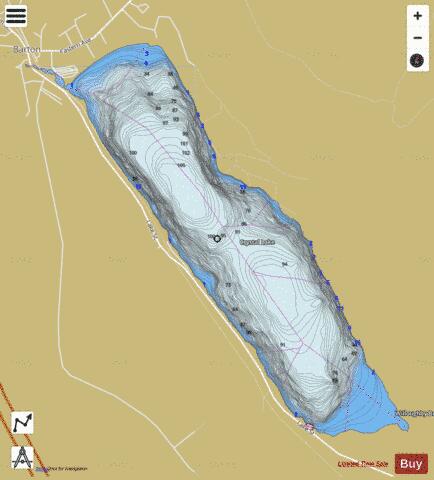 Crystal Barton depth contour Map - i-Boating App