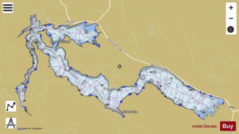 Alder Lake depth contour Map - i-Boating App